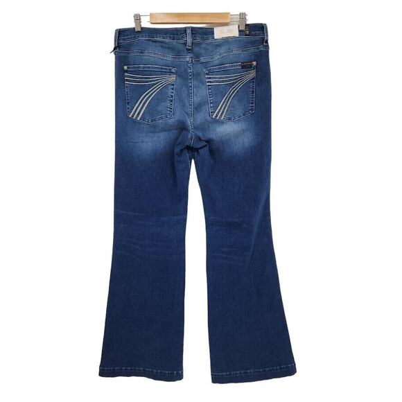 New 7 For All Mankind Womens Dojo Original Trouser Jeans Wide Leg Flare Size 32